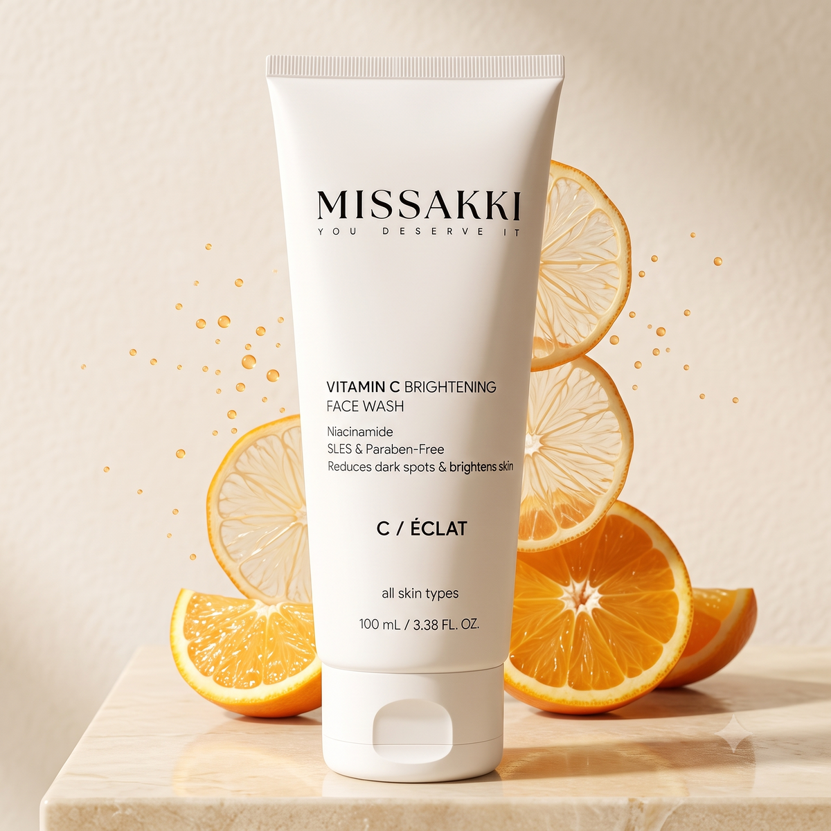 Vitamin C & Niacinamide Face Wash | For Skin Brightening, Glowing| Dullness Reduction| Hydrates | Suitable For Oily, Dry & Sensitive Skin FACE WASH (100 ml)